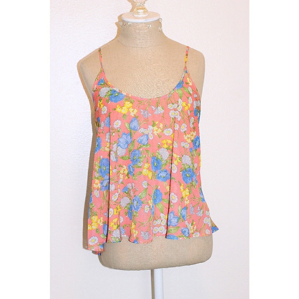 🌸American Dream Pink Flowered Tank Top🌸